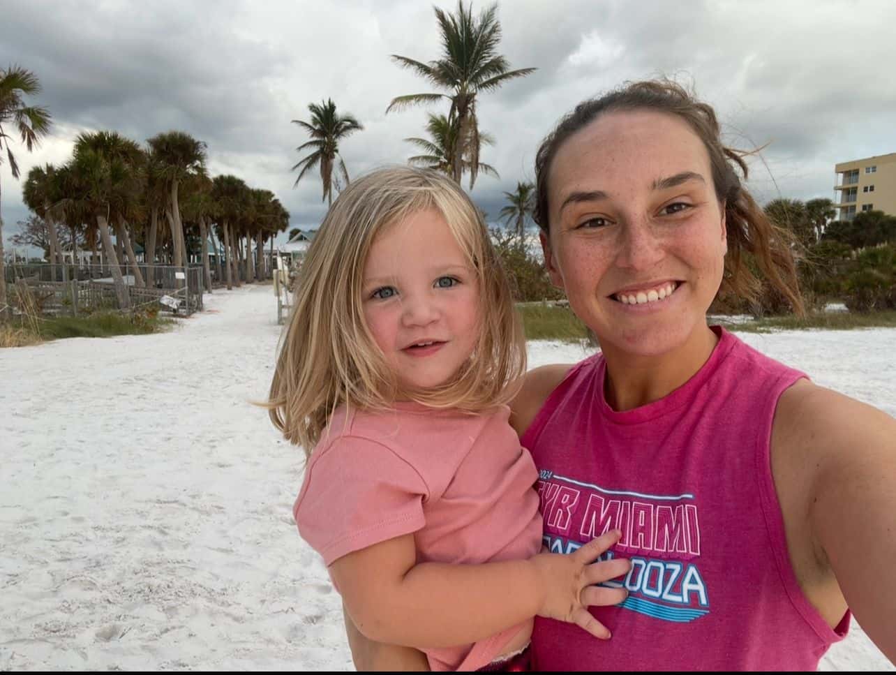 Coach Chelsea with her daughter